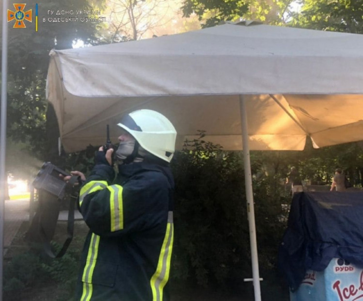 На Італійському бульварі в Одесі сталася пожежа у кафе