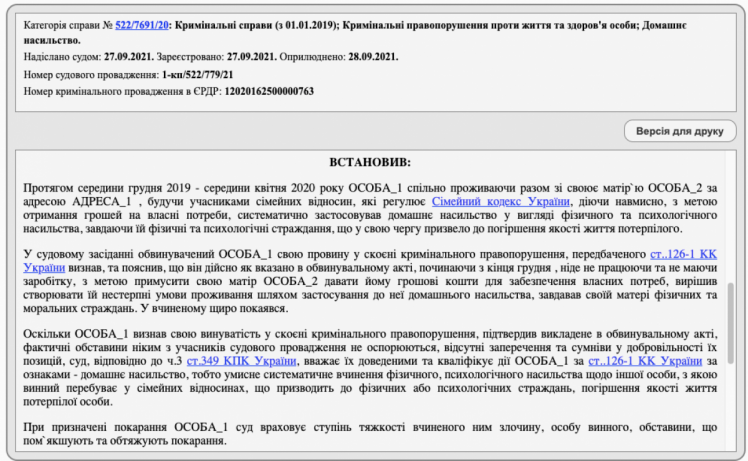Ухвала суду 